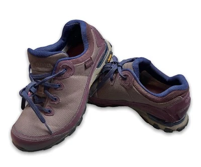 Ahnu Sugarpine II WP Mujer Zapatos Talla 7.5 Gris Púrpura Senderismo Senderismo Vibram Tenis Foto 1 de 4