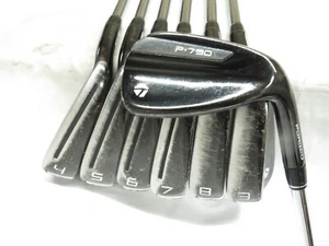 Used TaylorMade P-790 Black Iron Set 4-PW N.S. Pro Stiff Flex Steel Shafts - Picture 1 of 8