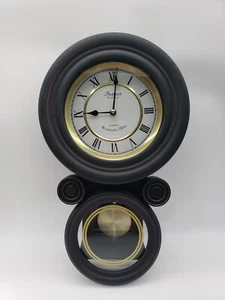 Bedford Clock Collection Wall Clock Contemporary Round Black - Picture 1 of 10