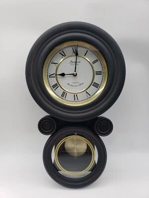 Bedford Clock Collection Wall Clock Contemporary Round Black - Image 1 of 4