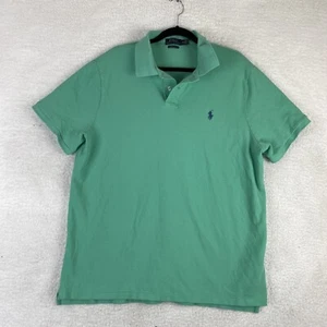 Polo Ralph Lauren Mens Polo Shirt Custom Slim Fit Mesh XXL Aqua Green - Picture 1 of 8