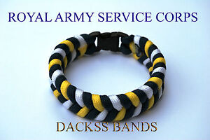 Royal Army Service Corps  Paracord Wristband 10% donation to Help For Heros