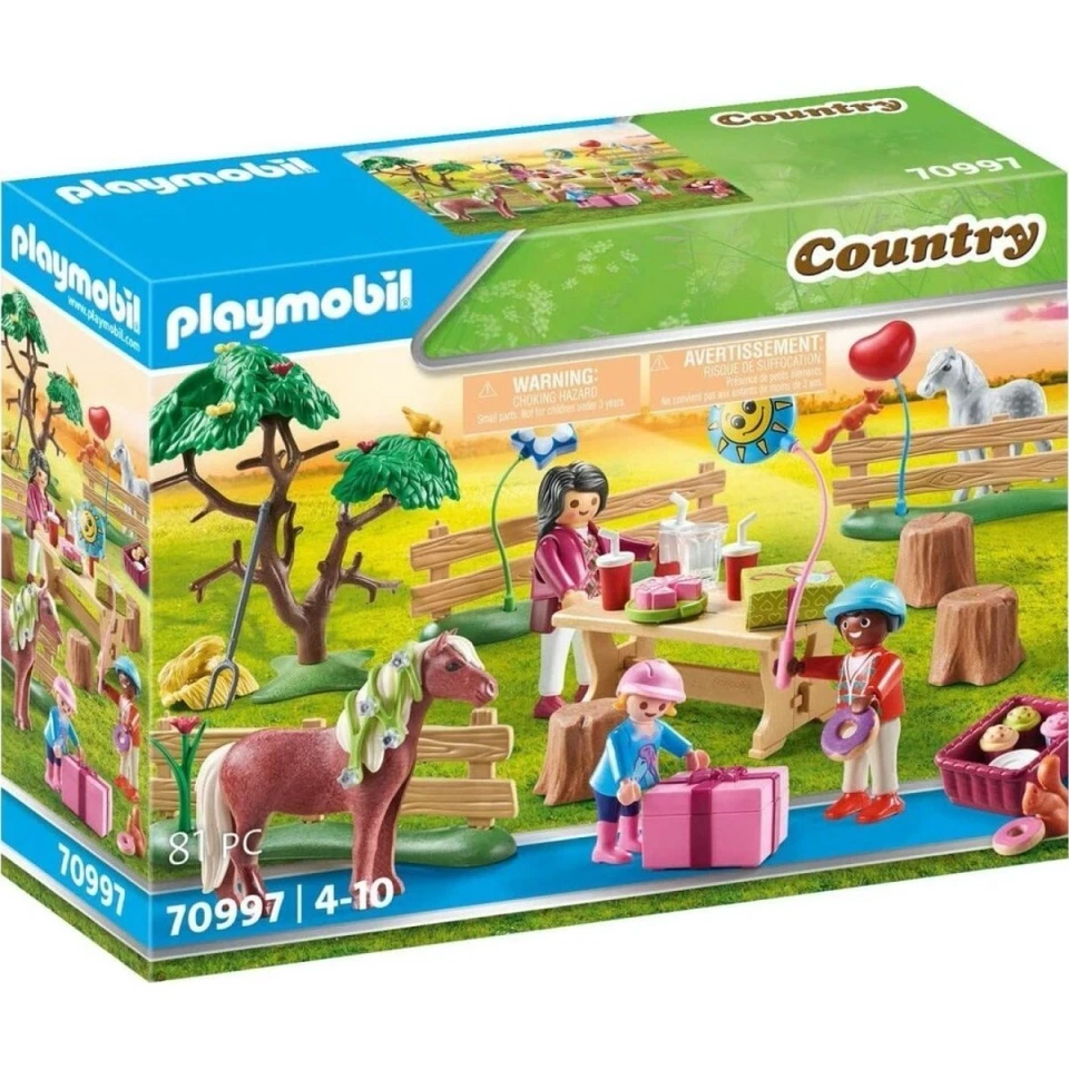 Playmobil Country Pony Birthday Party At the Farm 70997 Playset