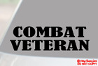 COMBAT VETERAN Vinyl Decal Sticker Window Bumper Military Army Marines Navy War