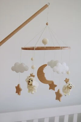 Decoração de quarto de bebê, móvel para ovelhas, móvel para berço, móvel neutro - Imagem 1 de 4