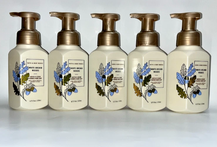 5 White Orchid Woods Gentle & Clean Foaming Hand Soap Bath & Body Works 8.75 oz - Image 1 of 1