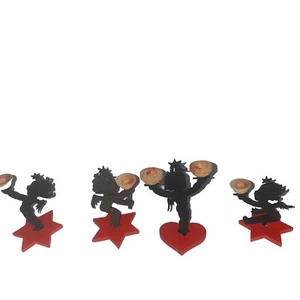 Konvolut Scherenschnitt-Figur, Fa. Jech, Erzgebirge, um 1950 selten - Bild 1 von 6