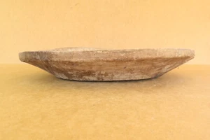 Dough Bowl Kneading Trough Antique Primitive Wood Carved Plate Early 20th. - Picture 1 of 10