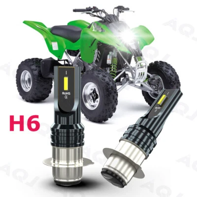 For Kawasaki KFX400 2003-2006 H6 Xenon HID Hyper White LED Headlight Bulbs Light - Imagem 1 de 4