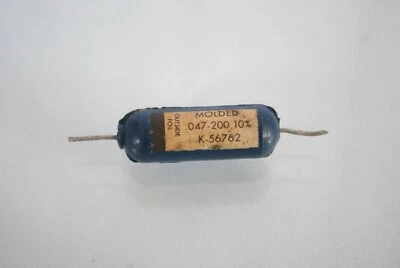 Condensador de tono amplificador tubo guardabarros guitarra vintage azul moldeado Ajax .047uf 200v Foto 1 de 2