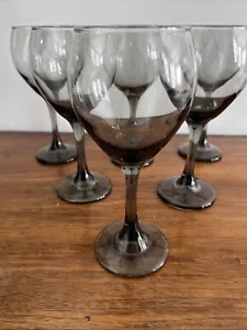 Set 6 calici da vino vintage grigio fumè - Foto 1 di 14