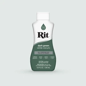 DARK GREEN RIT LIQUID DYE COTTON WOOL NYLON LAUNDRY FABRIC WOOD CLOTHS PLASTIC - Picture 1 of 1