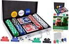  Poker Chips Set, 200PCS Chips Set with 5 Colored Chips, Poker 5 Colored 200PCS
