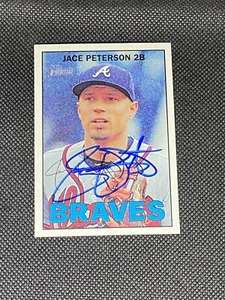 Jace Peterson Atlanta Braves Signed Auto 2016 Topps Heritage Card #147 ~ COA - Picture 1 of 3
