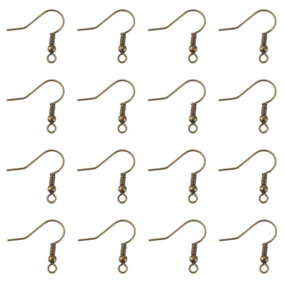 500pc Antique Bronze Iron Earring Hooks Nickel Free French Earwire Findings 18mm - Image 1 of 4