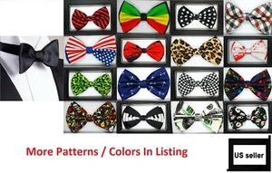 Men Fashion Pre-tied Bow Tie Wedding Party Prom Tuxedo Adjustable Bowtie Necktie - Picture 1 of 106