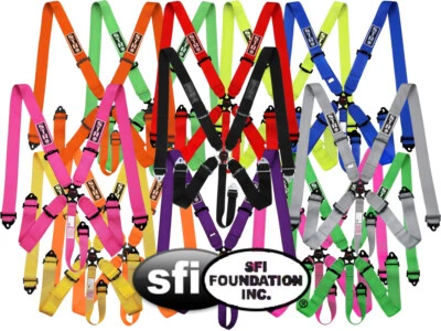 5-Point Race Harness SFI 16.1 Spec Belt Camlock Aircraft Buckle STR - Colours - Image 1 of 2