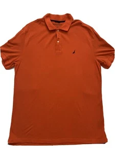 Nautica Mens Polo Classic Fit Shirt Size XL In Orange -New With Out Tags - Picture 1 of 4