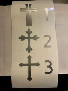 Holy Cross Church Symbol Religious Vinyl Transfer Decal Sticker Premium Quality - Picture 1 of 3