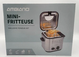 Ambiano® Mini Fritteuse inklusive Fondue Set 80-190°C Sichtfenster Neu