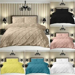 7-Piece Full Comforter Set - Black Egyptian Cotton Pintuck 500TC - Picture 1 of 103