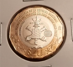 Mexico 20 Pesos 2023, Bicentennial Of Heroic Military College 1823-2023, SEDENA. - Picture 1 of 4
