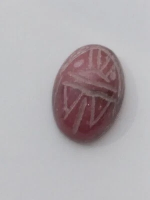 Natural Fine Rhodonite  Scarab - Oval Cabochon 10x 14 AAA Grade - Image 1 of 4