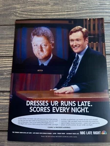 Vintage NBC Late Night Conan OBrien Promo Ad Print 1997 - Bild 1 von 4