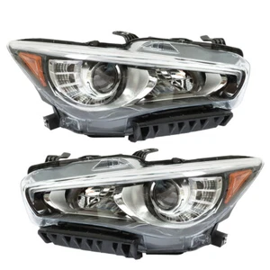 Labwork Right+Left Headlights For 2014 15 16 2017 Infiniti Q50 LED DRL w/o AFS - Foto 1 di 17