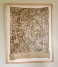 ANTIQUE African Kuba cloth in contemporary frame - decorative African textile