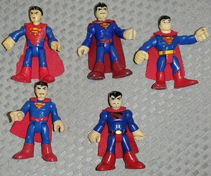 Superman Figures TM  & DC Comics S13 Rubber  Bendable Clark Kent - Lot of 5 - Picture 1 of 4