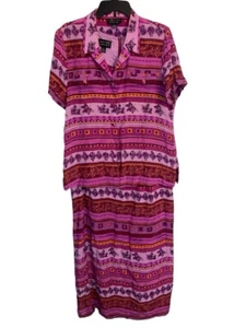 Vintage Spenser Jeremy 100% Silk Maxi Dress Sleeveless Cover Up Women's 16 Boho - Picture 1 of 8