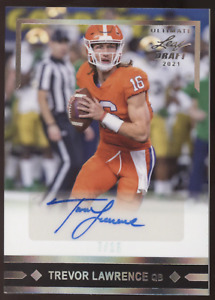 2021 Leaf Ultimate Draft Trevor Lawrence Silver RC Rookie Auto Autograph /15