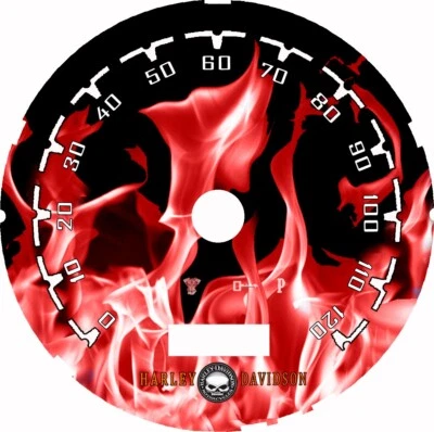 Placa frontal personalizada Harley Davidson Fat Boy 1997-2003 velocímetro MPH - Imagem 1 de 4