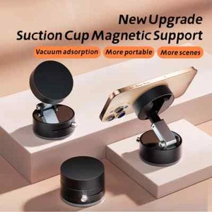 Magnetic Car Phone Holder | Suction Cup Mount | 360° Adjustable | Strong Grip - Photo 1 sur 19