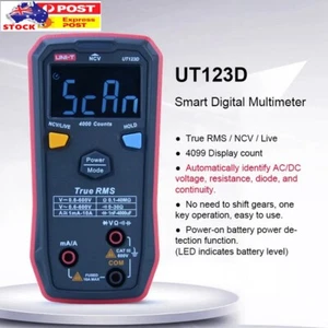 UNI-T UT123D TRMS Digital Multimeter Auto Range AC/DC Live Wire Tester EBTN Disp - Picture 1 of 6