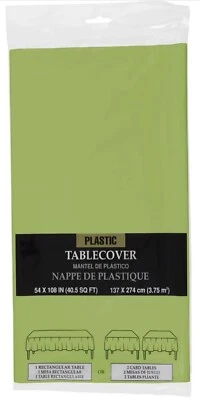 Like Green Plastic Table Cover 54x108in (137x274cm) - Image 1 of 2