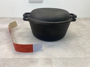Quality Cast Iron Dutch Oven with Dual Purpose Lid 4.73 litre Cast Iron CAMPING - Picture 1 of 8