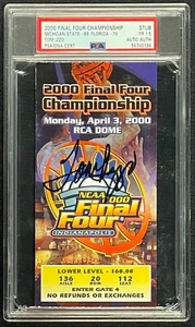 TOM IZZO SIGNED 2000 FINAL FOUR MICHIGAN STATE TICKET PSA/DNA NATIONAL CHAMPIONS - Picture 1 of 3