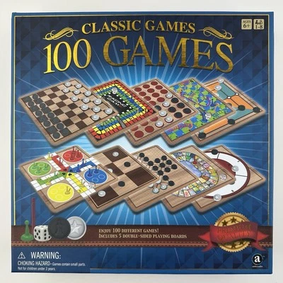 Classic Family Games 5 Double Sided Game Boards Checkers Chess Pachisi New - Image 1 of 4