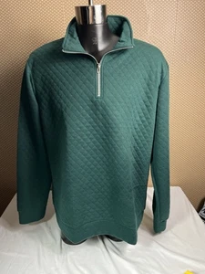 Coofandy Quilted Green Quarter Zip Size XL - Picture 1 of 13