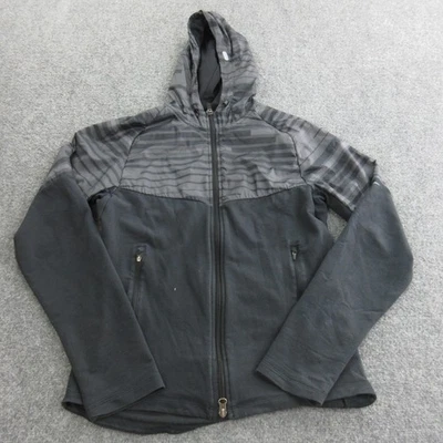 Nike Jacket Mens Small Black Gray Dri-FIT Hooded Full Zip Running 465388-012 - Image 1 of 4