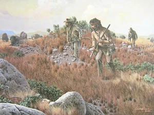 Richard Luce Downwind Mountain Man Bison Signed Limited Edition Art Print - Picture 1 of 1