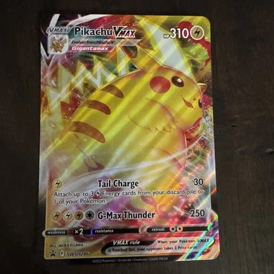 2023 Pokemon PIKACHU VMAX #SWSH286 Black Star Promos JUMBO Card Holo English - Image 1 of 4