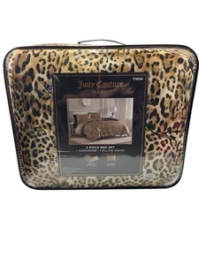 Juicy Couture Twin Leopard Comforter Set 2-Piece Bedding – 1 Comforter 1 Sham - Picture 1 of 2