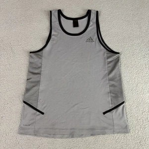 Adidas Tank Top Jersey Shirt Mens XL Gray Climalite Basketball Active Workout L - Picture 1 of 12