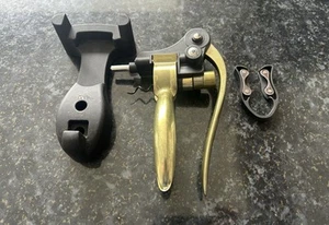 BarCraft Deluxe Lever-Arm Corkscrew Set - Brass Finish - Picture 1 of 4