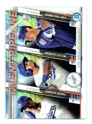 Yadier Alvarez Willie Calhoun Cody Bellinger 2017 Bowman #TP-LAD Talent Pipeline - Image 1 of 2