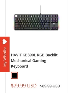Havit Mechanical Gaming Backlit Keyboard HV-KB389L - Picture 1 of 10