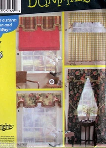 Sewing for Dummies window pattern cafe curtains shade - Picture 1 of 2
